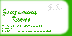 zsuzsanna kapus business card